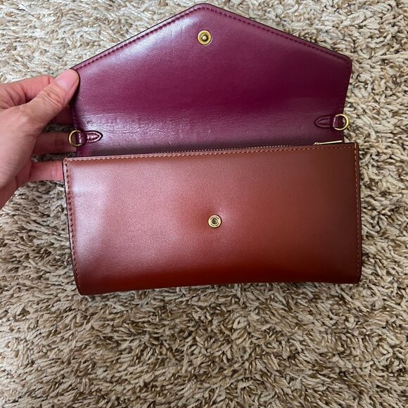 Coach Envelope Chain Wallet In Colorblock Signature Canvas - Picture 6 of 15